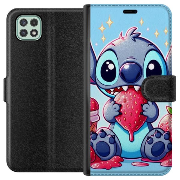 Samsung Galaxy A22 5G Lommeboketui Strawberry Stitch
