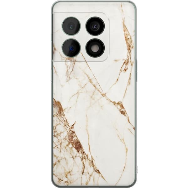 OnePlus 10 Pro Gennemsigtig cover Hvid marmor