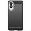Miniatyrbild 1 av 5: Coque för Samsung Galaxy S25 Edge Silikondesign Kolfiberborstat Svart