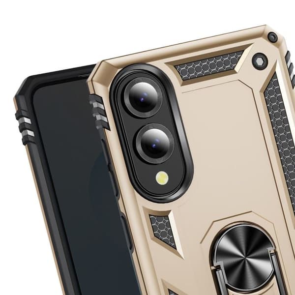 Coque för Samsung Galaxy S25 Edge Hybride Ring Stöd Magnetisk Guld