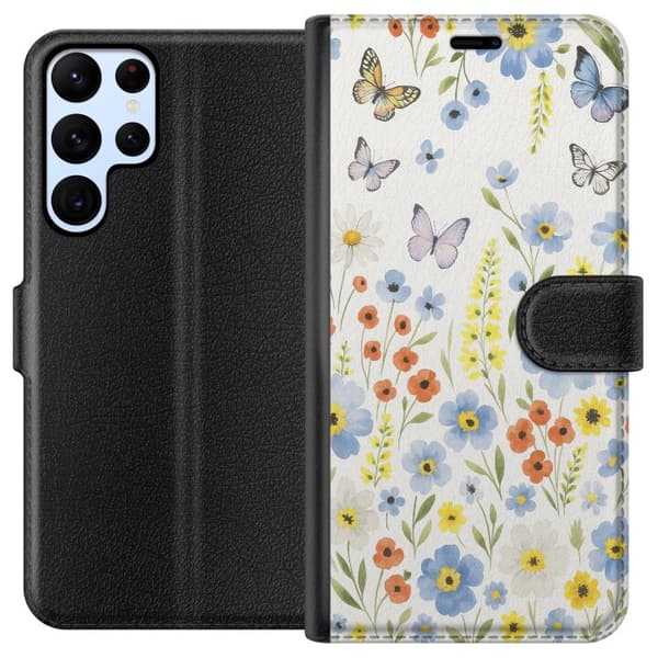 Samsung Galaxy S22 Ultra 5G Tegnebogsetui Sommerblomster