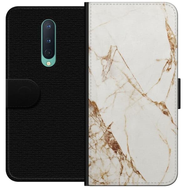 OnePlus 8 Tegnebogsetui Hvid marmor