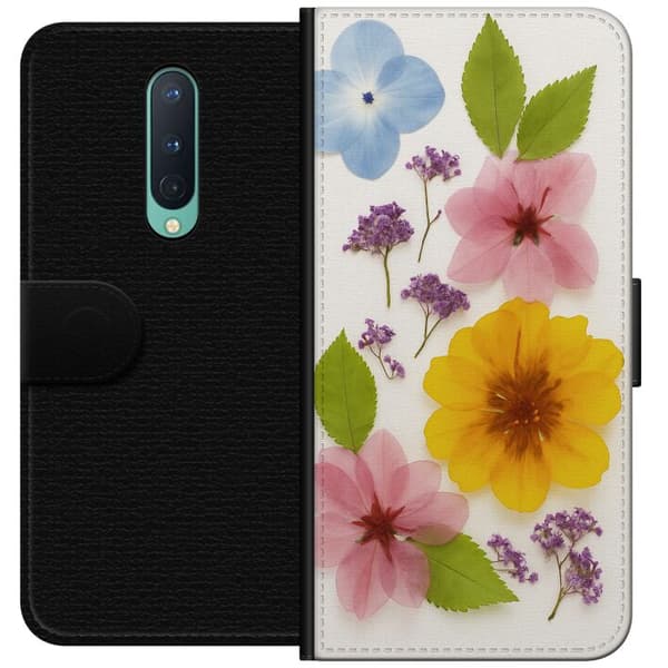 OnePlus 8 Tegnebogsetui Pressede blomster