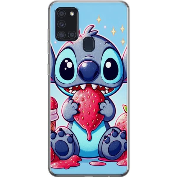 Samsung Galaxy A21s Gjennomsiktig deksel Strawberry Stitch