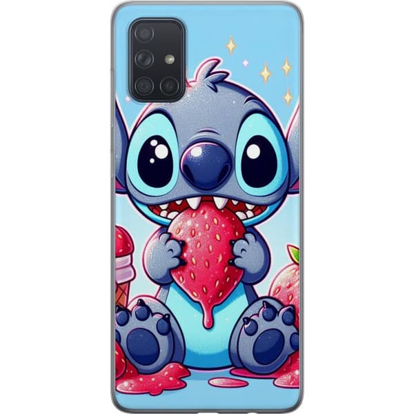 Samsung Galaxy A71 Läpinäkyvä kuori Strawberry Stitch