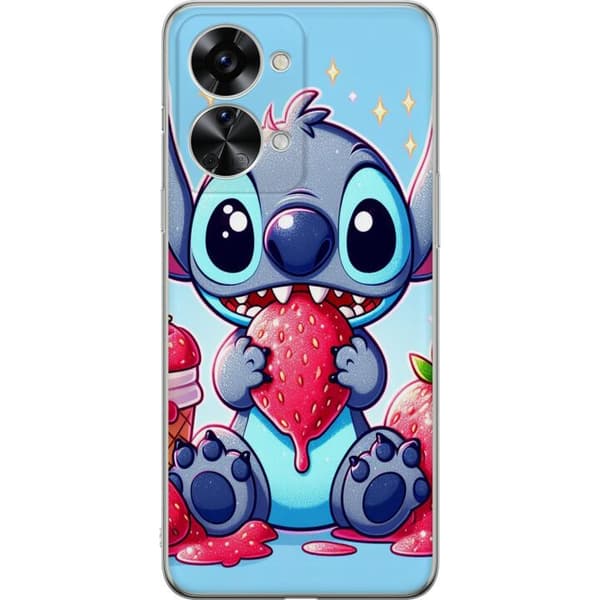 OnePlus Nord 2T Genomskinligt Skal Strawberry Stitch