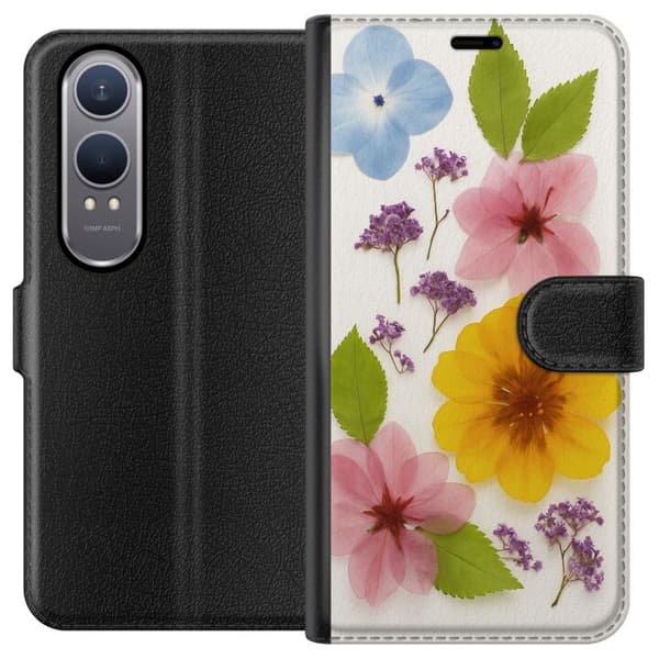 OnePlus Nord CE4 Lite Plånboksfodral Pressade blommor