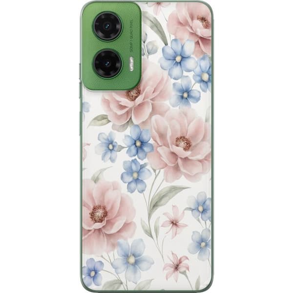 Motorola Moto G35 Gjennomsiktig deksel Romantiske blomster