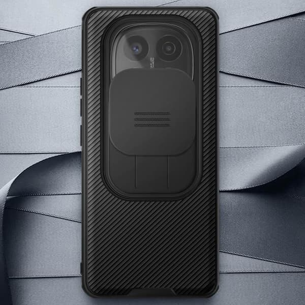 Coque för Xiaomi Redmi Note 14 Pro och 14 Pro Plus Stötabsorberande Nillkin Svart