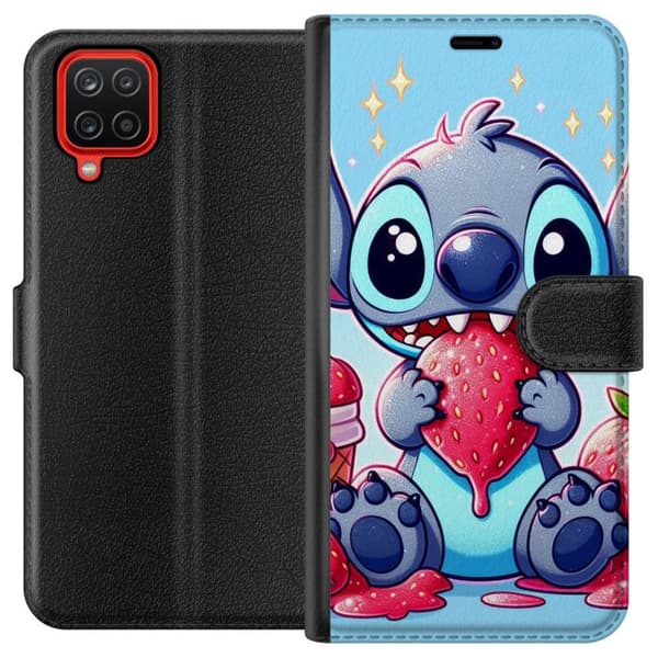 Samsung Galaxy A12 Lompakkokotelo Strawberry Stitch