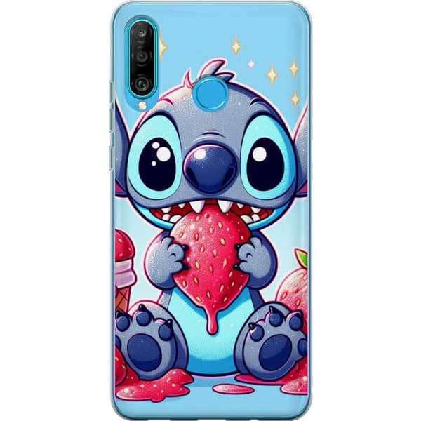 Huawei P30 lite Gennemsigtig cover Strawberry Stitch