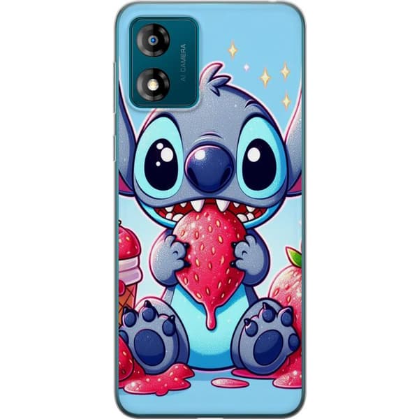 Motorola Moto E13 Gjennomsiktig deksel Strawberry Stitch