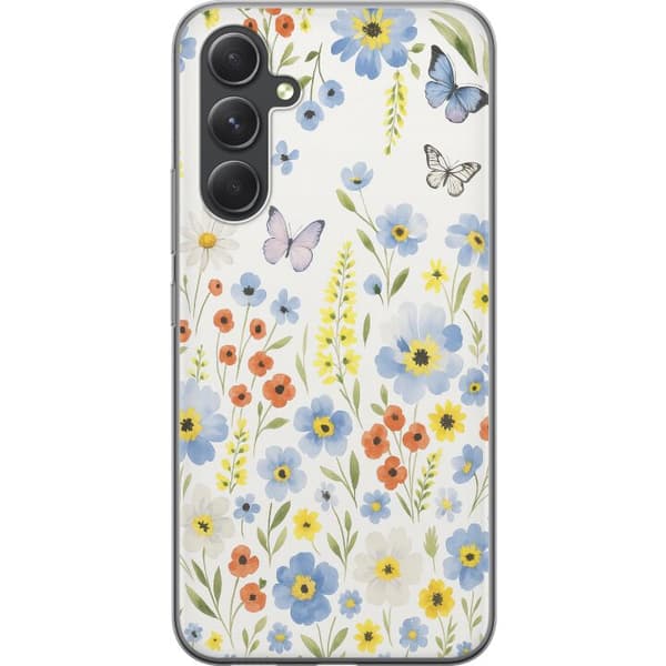 Samsung Galaxy A55 Gennemsigtig cover Sommerblomster