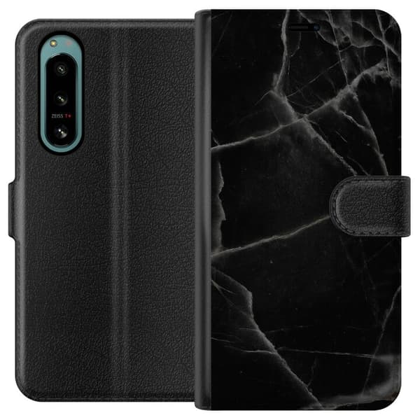 Sony Xperia 5 IV Lommeboketui Svart marmor