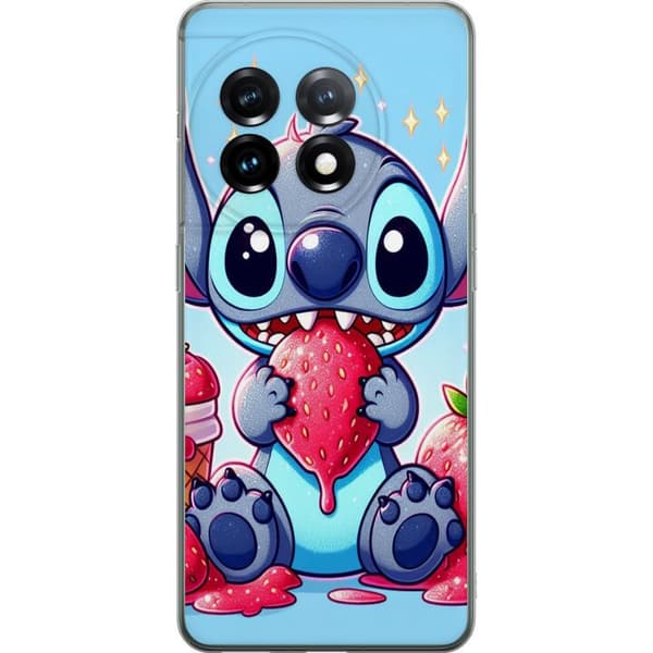 OnePlus 11 Läpinäkyvä kuori Strawberry Stitch