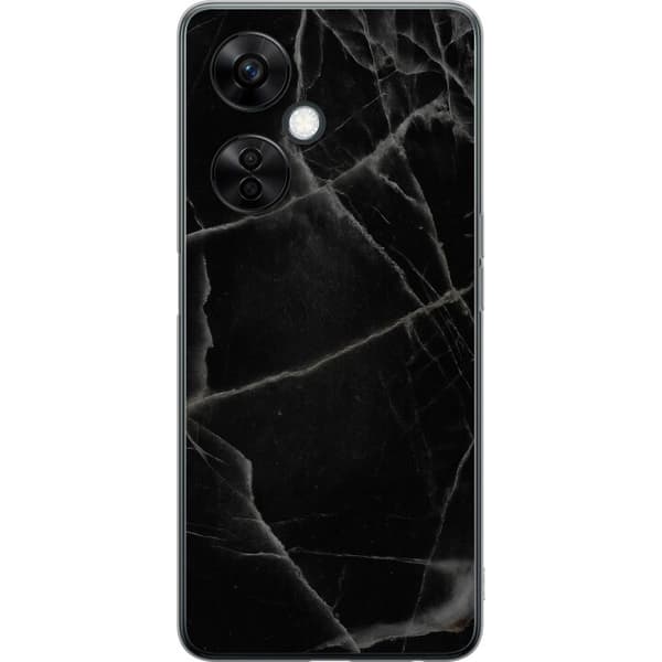 OnePlus Nord CE3 Gennemsigtig cover Sort marmor