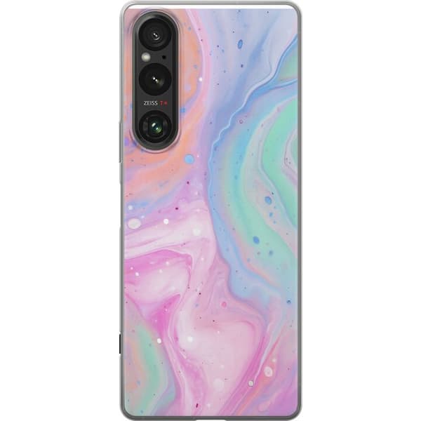 Sony Xperia 1 V Gjennomsiktig deksel Pastellmarmor