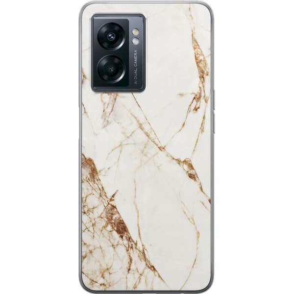 OnePlus Nord N300 Genomskinligt Skal Vit marmor
