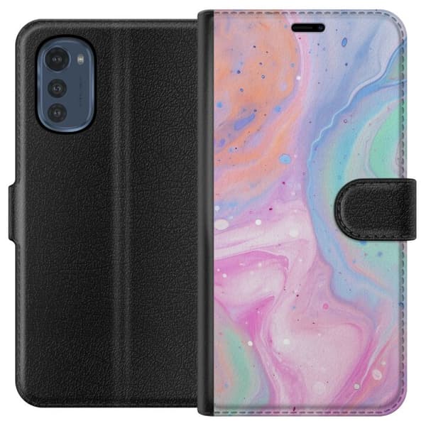 Motorola Moto E32s Lommeboketui Pastellmarmor