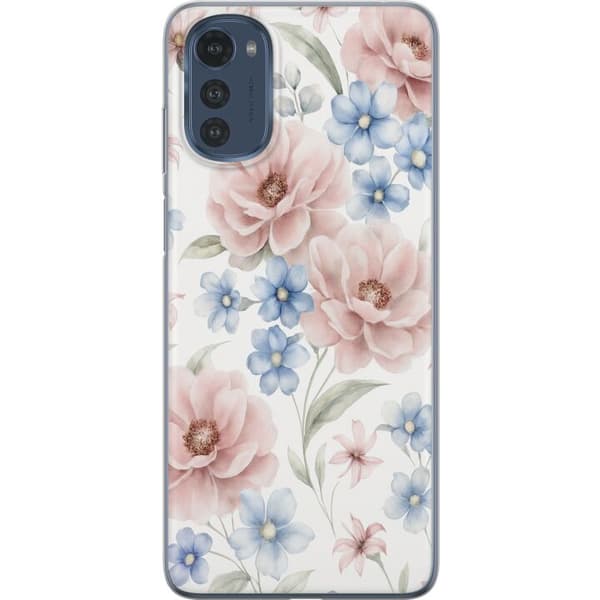 Motorola Moto E32s Gjennomsiktig deksel Romantiske blomster