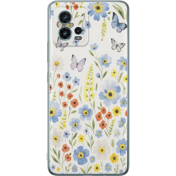 Motorola Moto G72 Gjennomsiktig deksel Sommerblomster
