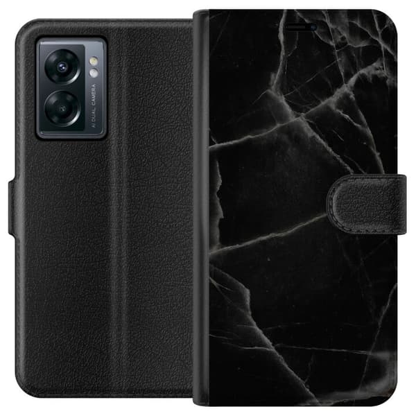 OnePlus Nord N300 Lompakkokotelo Musta marmori