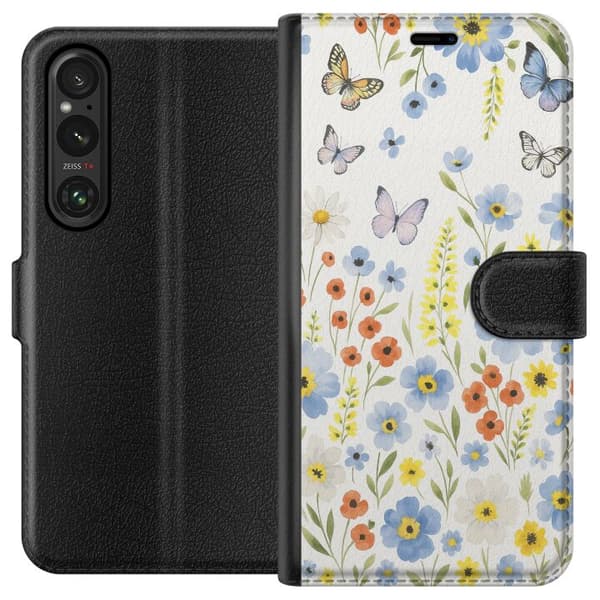 Sony Xperia 1 V Lommeboketui Sommerblomster