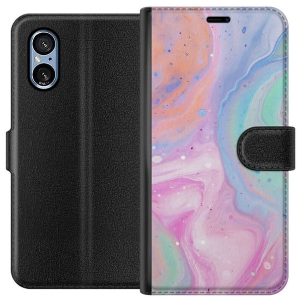 Sony Xperia 5 V Lommeboketui Pastellmarmor