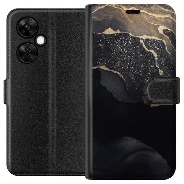 OnePlus Nord CE 3 Lite Lommeboketui Svart gull abstrakt