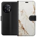 Miniatyrbillede 1 af 3: OnePlus 11R Tegnebogsetui Hvid marmor