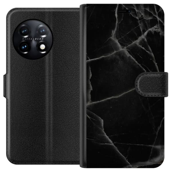OnePlus 11R Tegnebogsetui Sort marmor