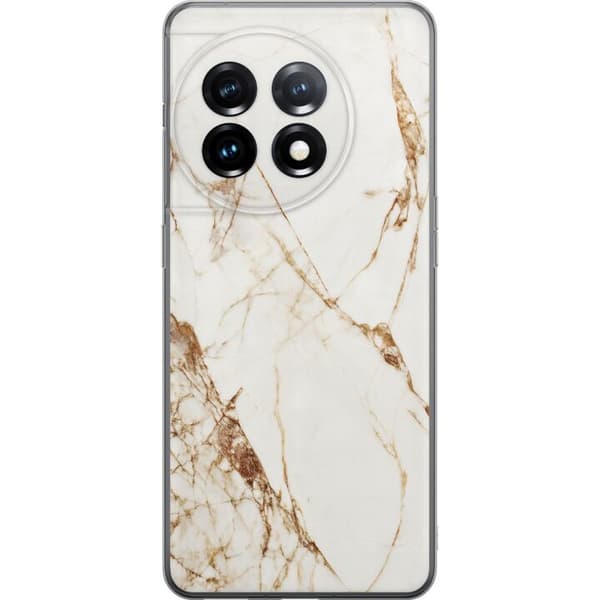 OnePlus 11R Läpinäkyvä kuori Valkoinen marmori