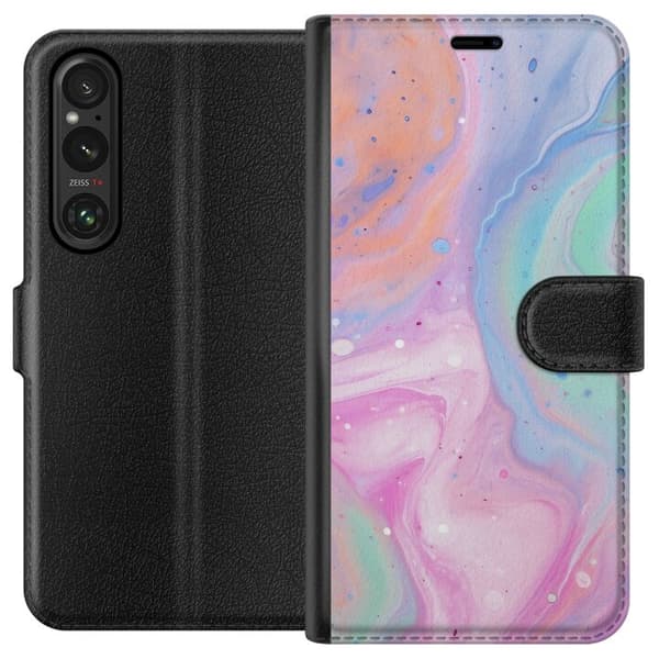 Sony Xperia 1 VI Lompakkokotelo Pastellimarmori
