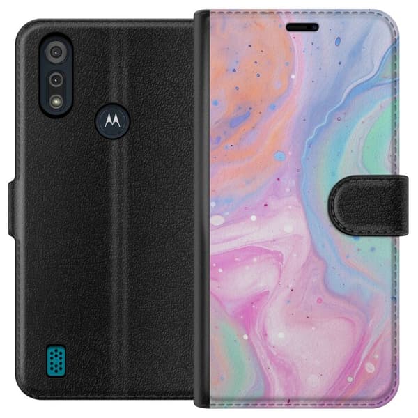 Motorola Moto E6i Tegnebogsetui Pastelmarmor