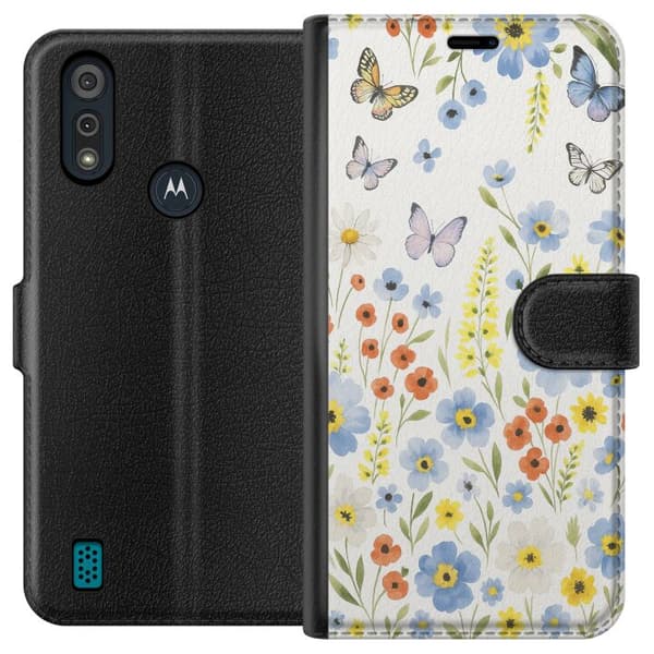 Motorola Moto E6i Lommeboketui Sommerblomster