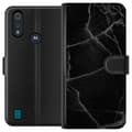 Miniatyrbillede 1 af 3: Motorola Moto E6i Tegnebogsetui Sort marmor