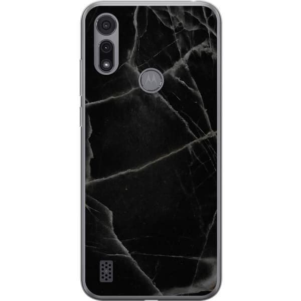 Motorola Moto E6i Gjennomsiktig deksel Svart marmor