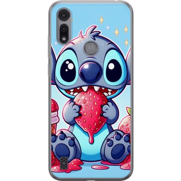 Motorola Moto E6i Gjennomsiktig deksel Strawberry Stitch