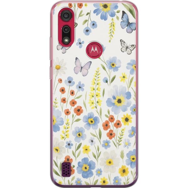 Motorola Moto E6s (2020) Läpinäkyvä kuori Kesäkukat
