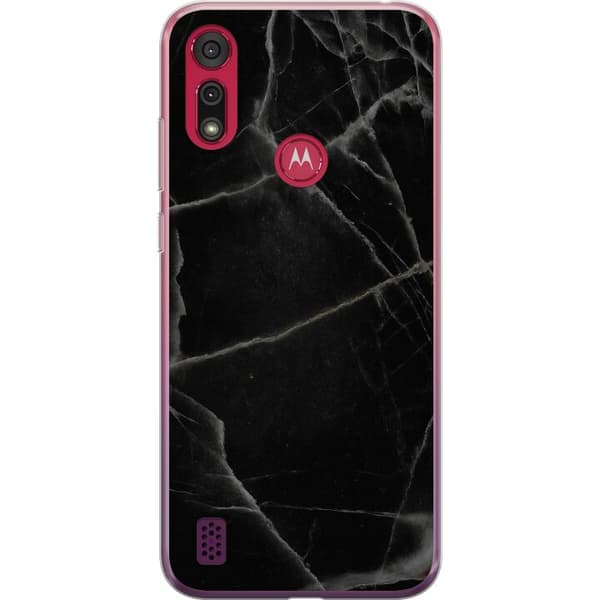 Motorola Moto E6s (2020) Gjennomsiktig deksel Svart marmor