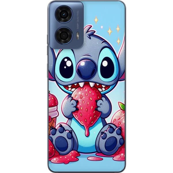 Motorola Moto G04 Gjennomsiktig deksel Strawberry Stitch