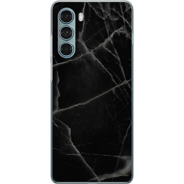 Motorola Moto G200 5G Genomskinligt Skal Svart marmor