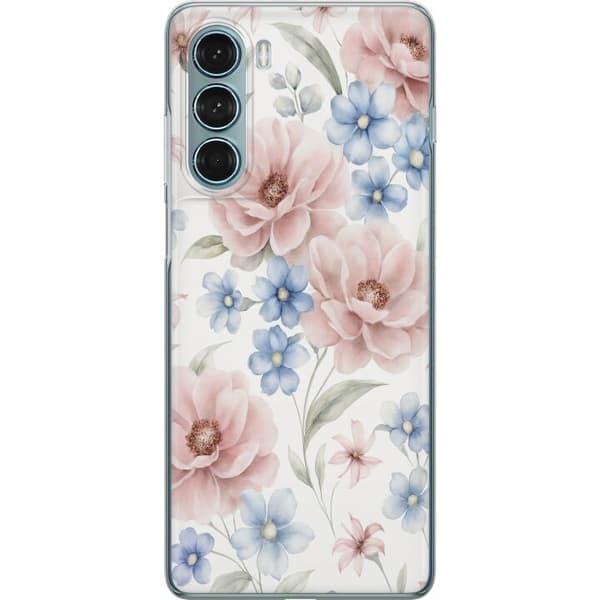 Motorola Moto G200 5G Genomskinligt Skal Romantiska blommor