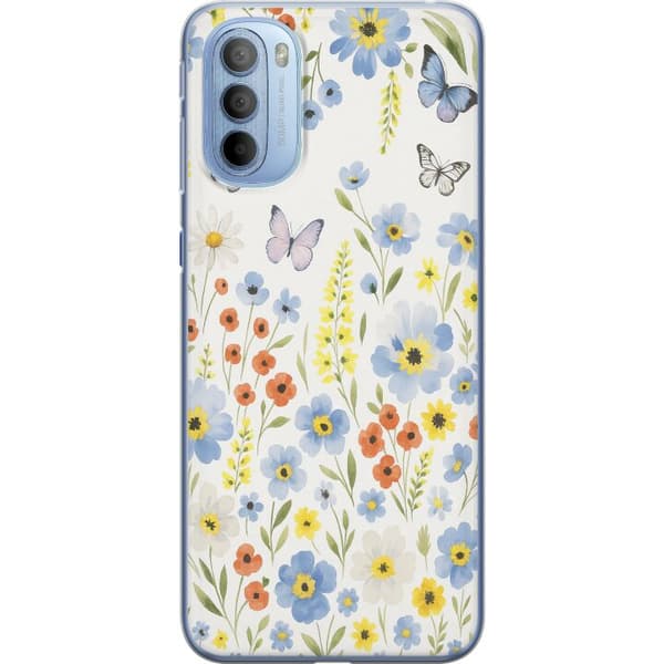 Motorola Moto G31 Gjennomsiktig deksel Sommerblomster