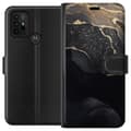 Miniatyrbillede 1 af 3: Motorola Moto G30 Tegnebogsetui Sort guld abstrakt