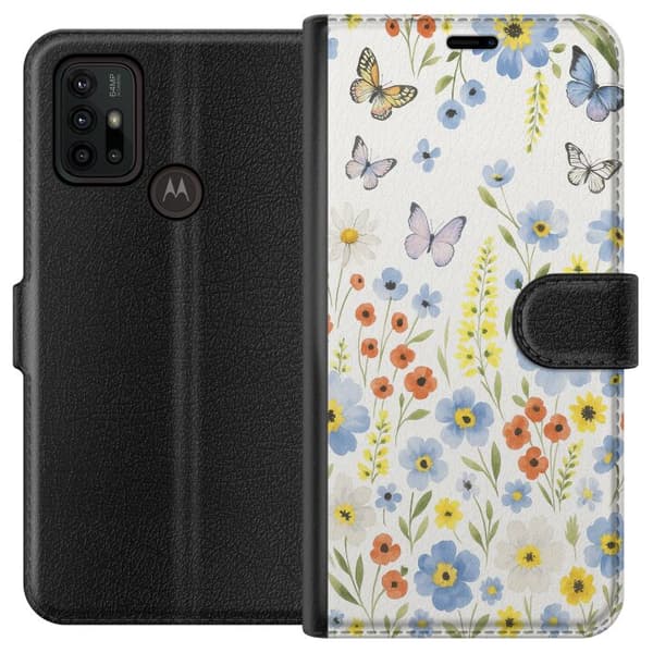 Motorola Moto G30 Tegnebogsetui Sommerblomster