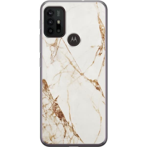 Motorola Moto G30 Genomskinligt Skal Vit marmor