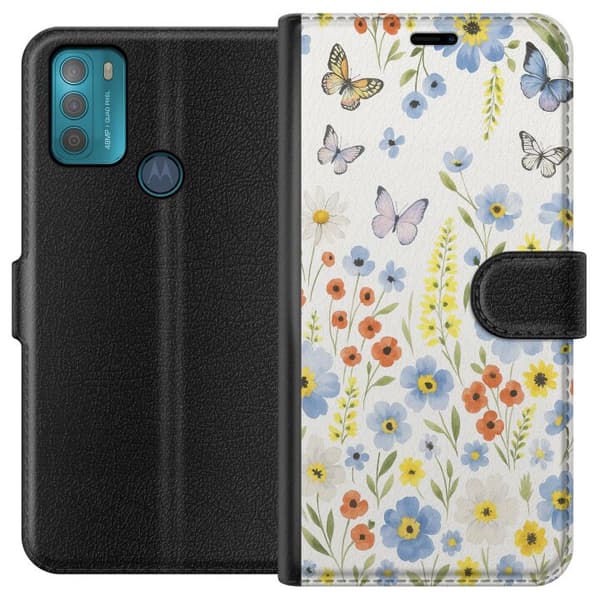 Motorola Moto G50 Plånboksfodral Sommarblommor
