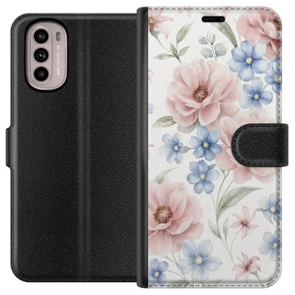 Motorola Moto G41 Lommeboketui Romantiske blomster
