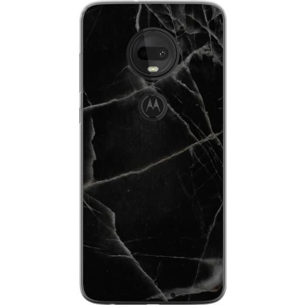 Motorola Moto G7 Gjennomsiktig deksel Svart marmor